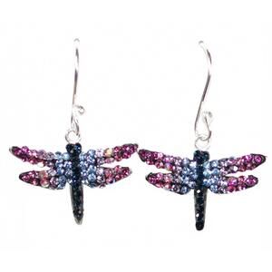 NEW MOSAICO women's dragonfly earrings in multicolor